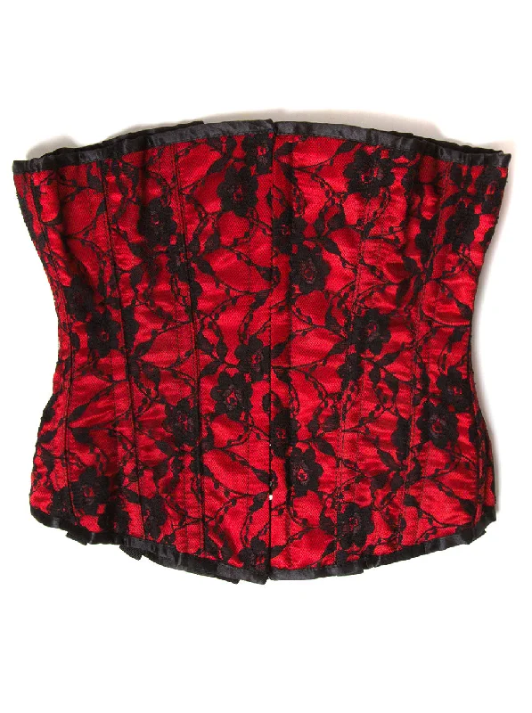 Floral Corset Red 24 Inch