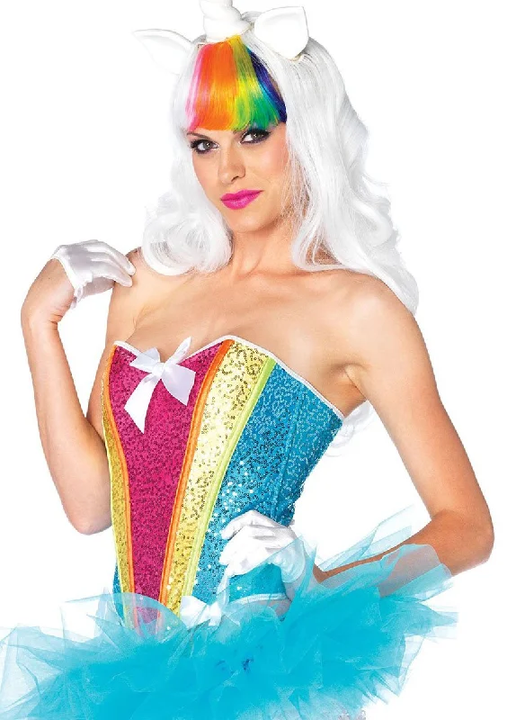 Rainbow Sequin Corset - Medium