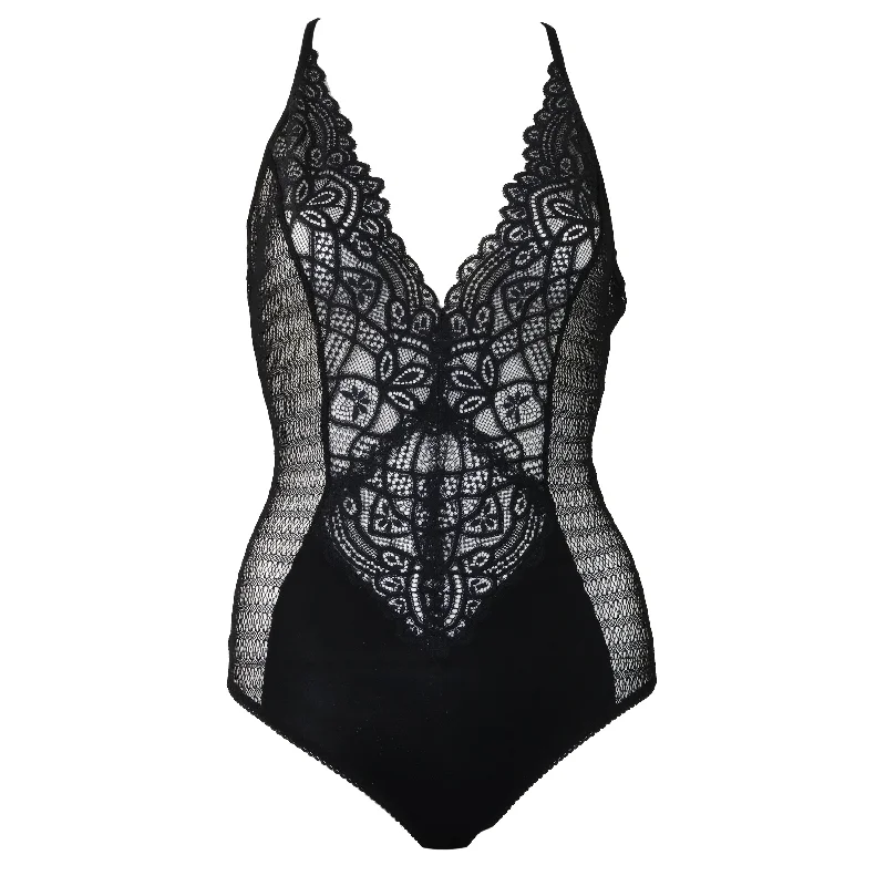 Vanilla Black Lace Bodysuit S021