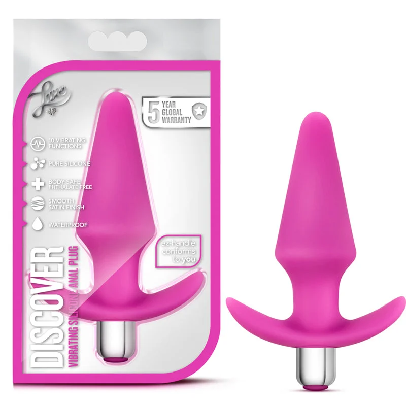 Blush Luxe Discover Vibrating Silicone Anal Plug Pink