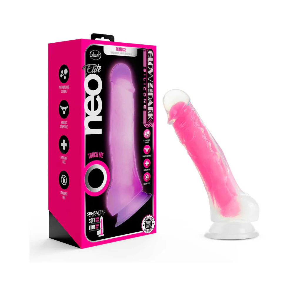 Blush Neo Elite Glow in the Dark Viper 7 in. Dual-Density Dildo