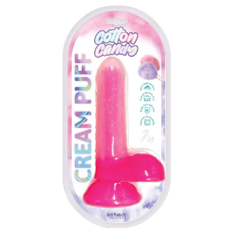 Cotton Candy Cream Puff 7" Dildo with Suction Cup