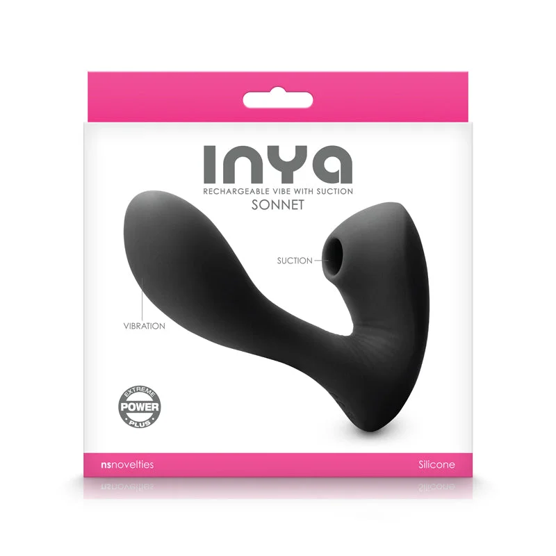 INYA Sonnet Suction Dual Stimulator Rechargeable Black