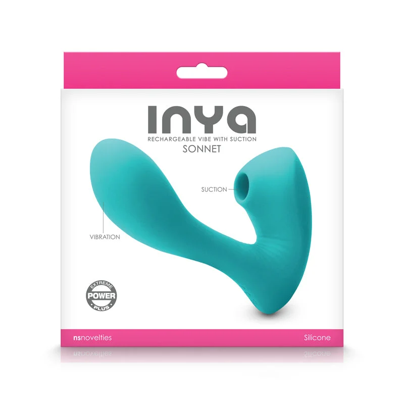 INYA Sonnet Suction Dual Stimulator Rechargeable Teal