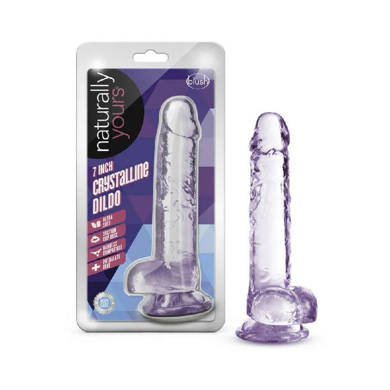 Naturally Yours Crystalline Dildo 7 In. Amethyst