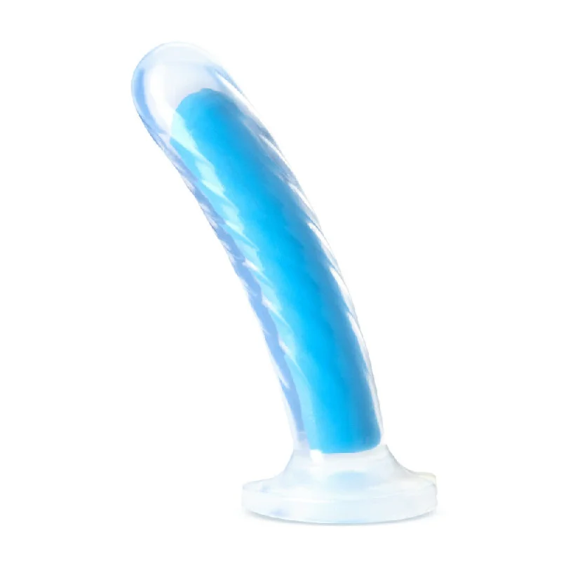 Neo Elite Glow-in-the-Dark Tao 7 Inch Silicone Dildo Neon Blue