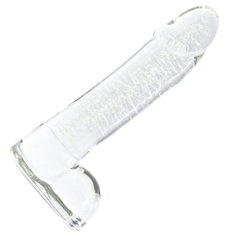 NS Novelties Firefly Glass Glow-in-the-Dark Smooth Ballsey 4" Dildo