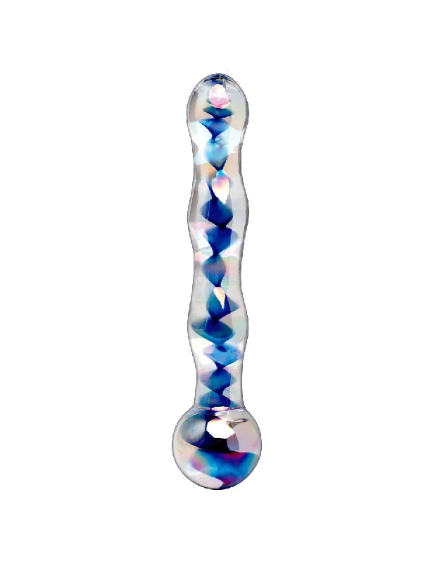 Pipedream Icicles No. 8 Blue Spiral Glass Massager