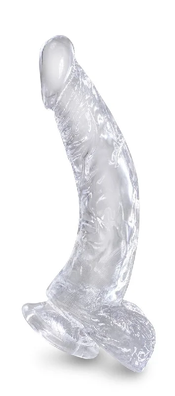 Pipedream King Cock Clear 7.5 Inch Suction Cup Dildo with Balls