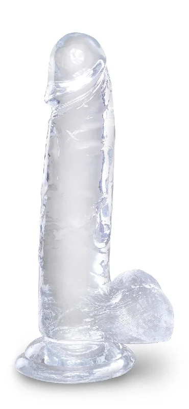 Pipedream King Cock Clear 7 Inch Suction Cup Dildo with Balls