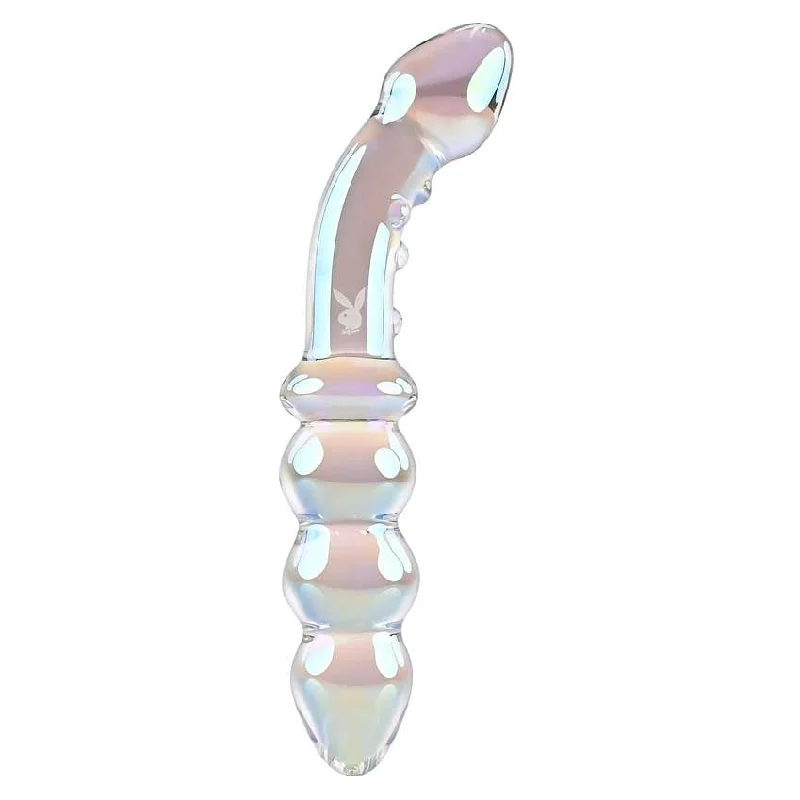 Playboy Jewels Iridescent Glass Double-Ended Dildo