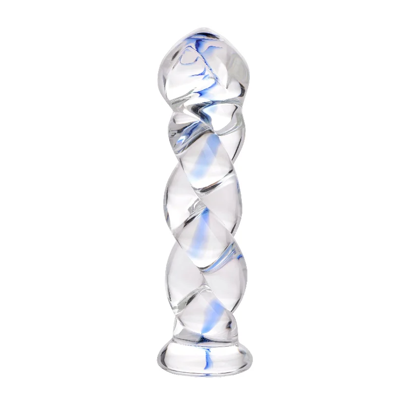 Prisms Soma Twisted Glass 5.75in Dildo - Clear