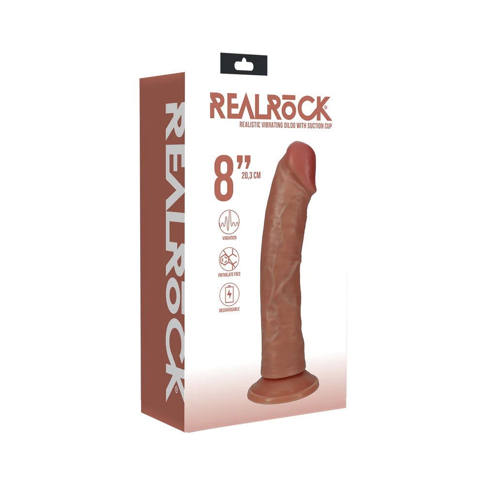 RealRock 8 in. Vibrating Cock Regular Curved