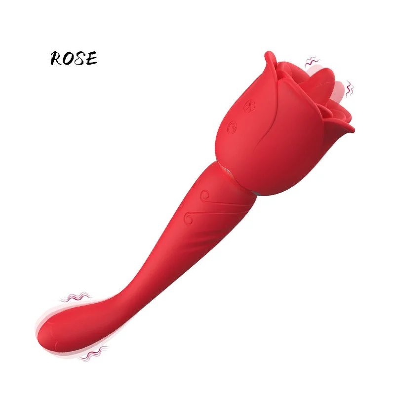 Lurevibe - Rose Honey Tongue Licking Vibration G Point Massage Stick Nipple Masturbation Device