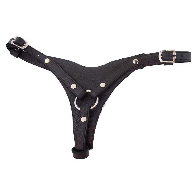 Rouge Leather Female Dildo Harness