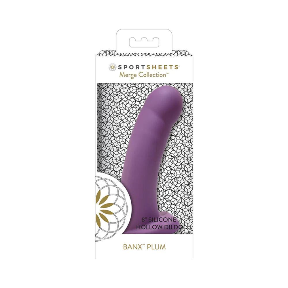 Sportsheets Merge Collection Banx 8 in. Silicone Hollow Dildo