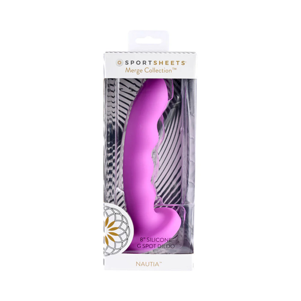 Sportsheets Merge Collection Nautia 8 in. Silicone G-Spot Dildo with Suction Cup