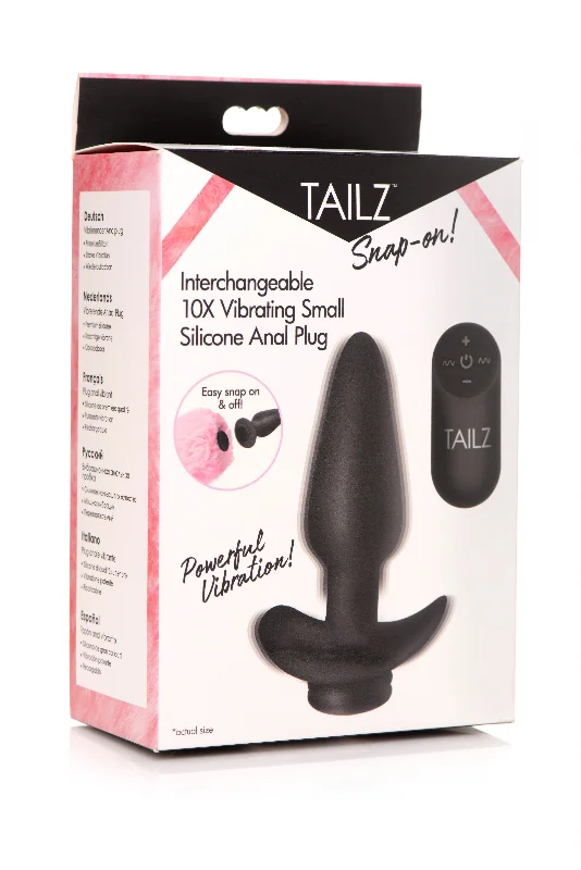 Interchangeable 10x  Vibrating Small Silicone Anal Silicone Anal Plug With Remote