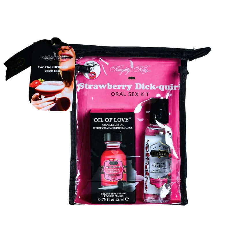 Kama Sutra Strawberry Dick-Quiri Oral Sex Kit - .75 Oz