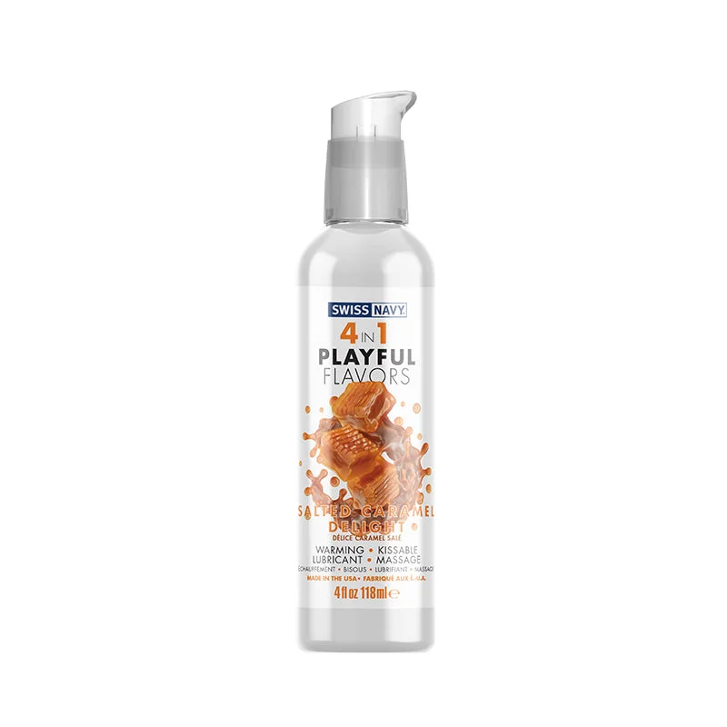 Swiss Navy 4 in 1 Playful Flavors Salted Caramel Delight 4 oz.