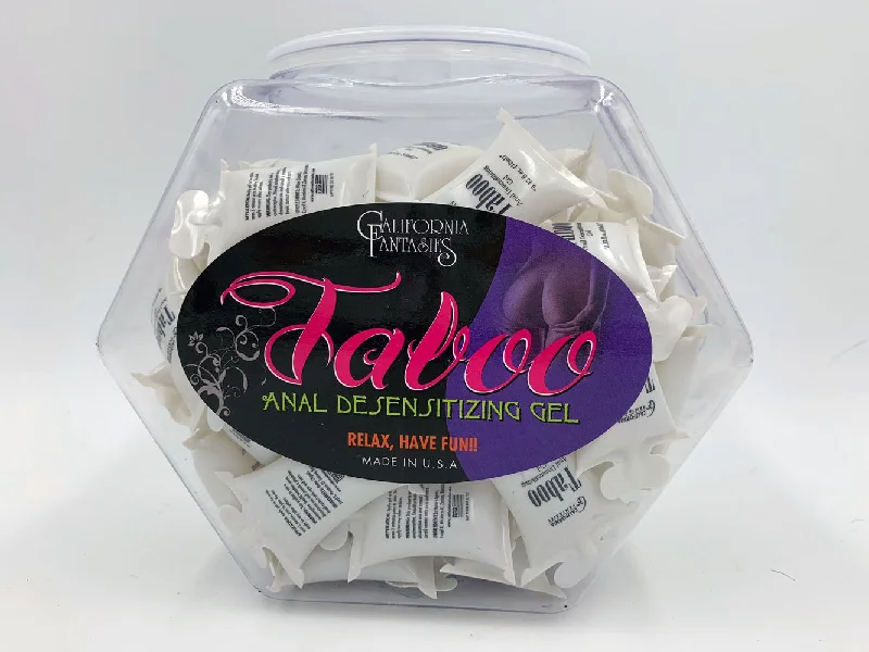 Taboo Anal Desensitizing Gel - 10 ml Pillows in a 72-Piece Display Fishbowl